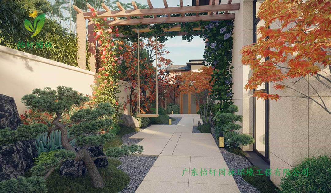 肇慶碧桂園某私人別墅庭院景觀設計效果圖